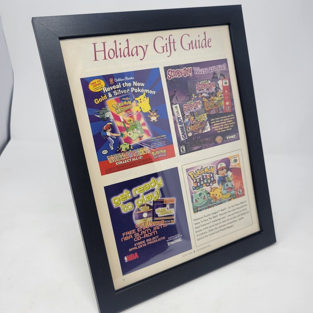 Holiday Gift Guide Magazine Ad Pokemon Scooby Doo Puzzle League Gold Silver
